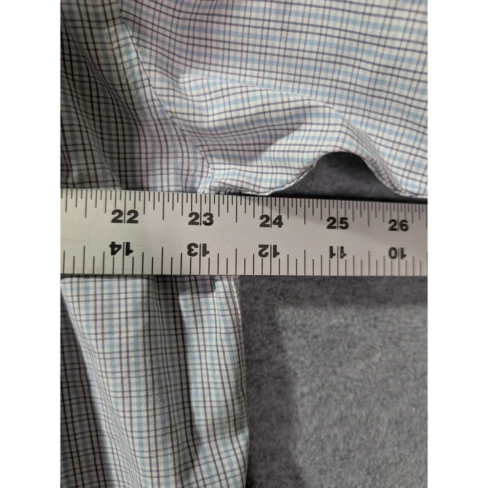 VTG Gap Dress Shirt Mens L Blue Check Plaid Button Down Classic Fit Hong Kong‎
